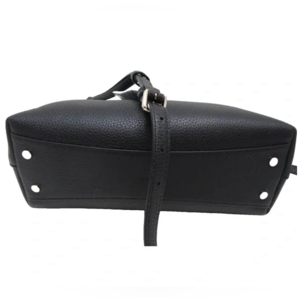 Kate Spade Aubrey Chain Top Handel Black Pebbled Leather Satchel - Picture 3 of 10